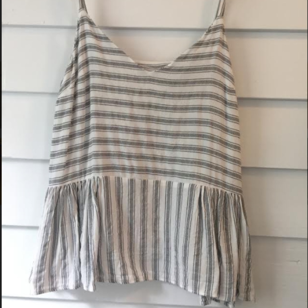 SIZE 6 BRAND NEW ASOS striped peplum tank top
